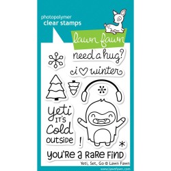 Lawn Fawn Yeti, Set, Go stamp set